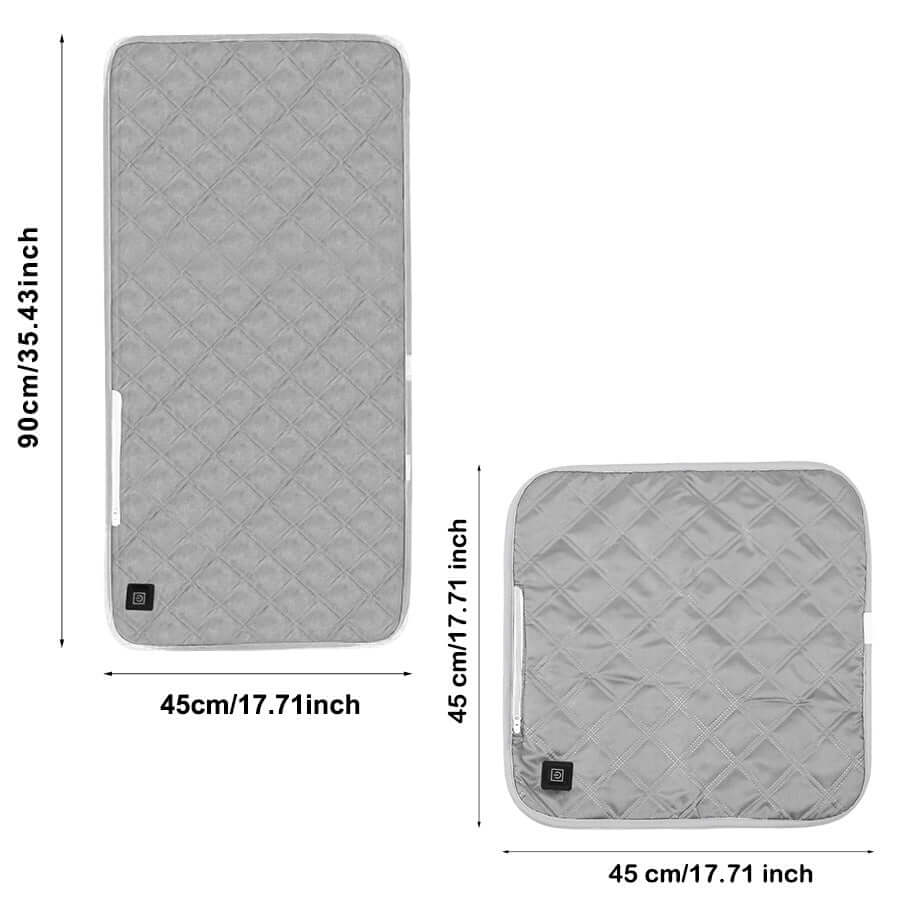 Sleeping Bag Heating Pad USB Smart Cushion Winter Gadgets dimensions 90cm by 45cm in gray color.