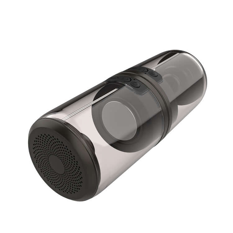 Bluetooth speaker magnetic transparent speaker showcasing its sleek design and acoustic features.