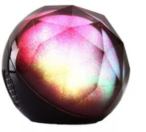 LED seven-color bluetooth speaker magic ball bluetooth speaker with vibrant color effects and a geometric design.