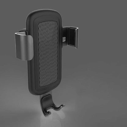 Car wireless charger holder with textured grip for secure smartphone mounting in vehicles.