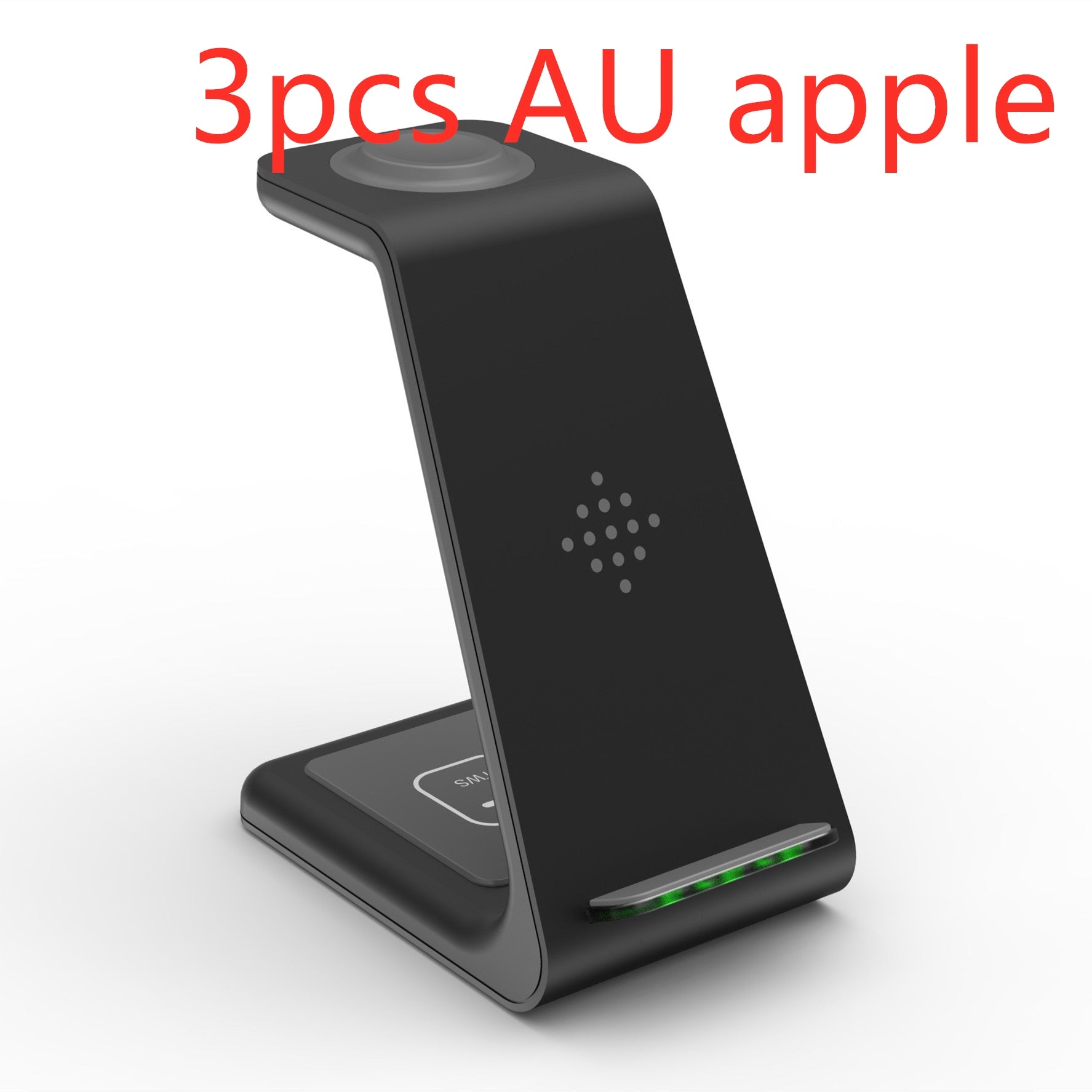 3 In 1 Fast Charging Station Wireless Charger Stand Wireless Quick Charge Dock For Phone Holder in black design