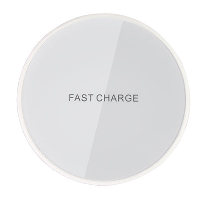 Earphone wireless charger, fast charge circular design, efficient wireless charging, micro USB interface.