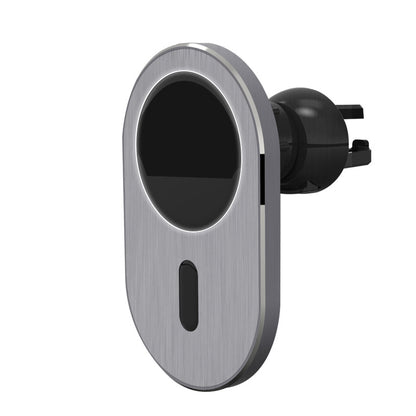 Compatible with Apple, Car Magnetic Wireless Charging Magsafe Magnetic Wireless Charger in grey aluminum finish