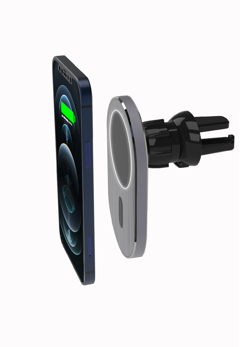 Compatible with Apple, Car Magnetic Wireless Charging Magsafe Magnetic Wireless Charger with phone and charger mount.