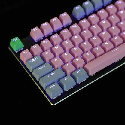 RGB rainbow mechanical keyboard with customizable lighting for gaming and typing