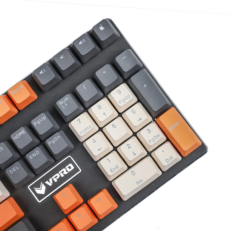 Rainbow mechanical keyboard with customizable RGB lighting and durable mechanical switches for gaming and typing