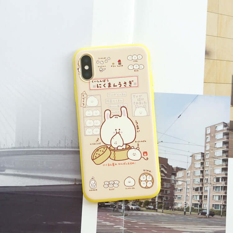 Cute character design on a sushi print iPhone XR case, perfect for food lovers and phone protection.