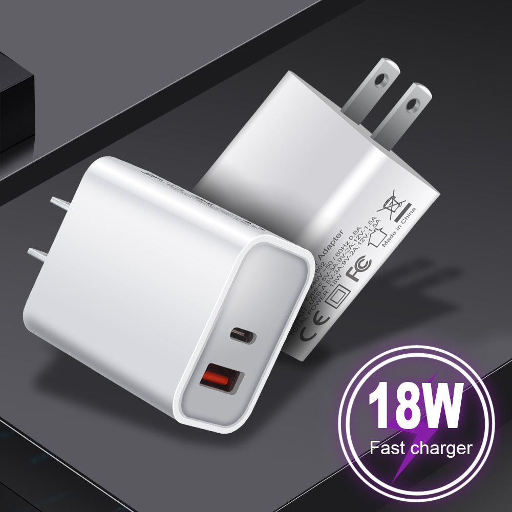 Fast Charging Plug -18W PD  FDGAO Dual Port Charger