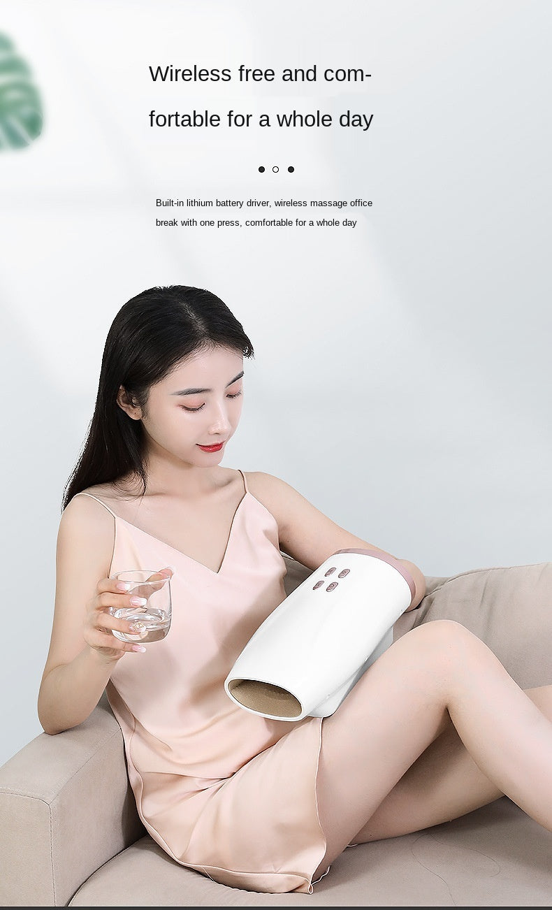Mechanical Smart Tapping Hand Wireless Hand Massager in use, showcasing its wireless comfort and ease of use.