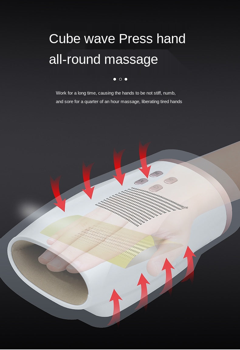 Mechanical Smart Tapping Hand Wireless Hand Massager providing an all-round massage with wave press technology.