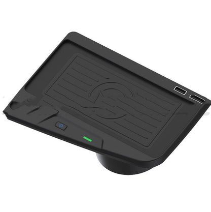 Bmw X5 X6 Special Car Wireless Charger Car Charger Fast Charge on a black surface with USB ports.