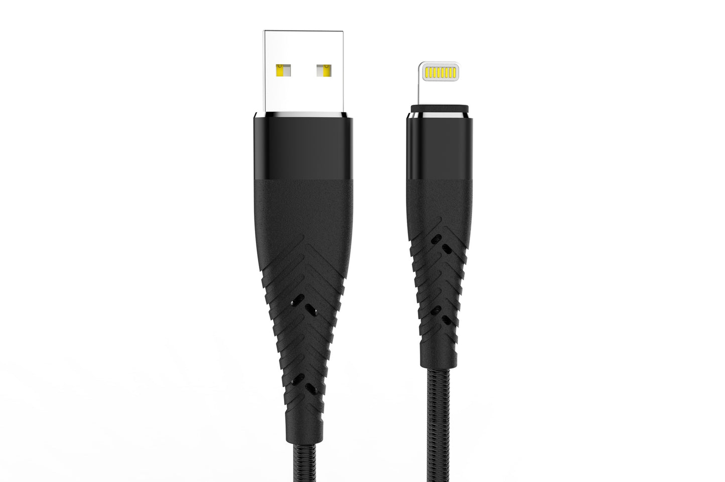 Data Charging Cable Super Fast Charging Braided Data Cable, 1.2m black charging cable with single head.