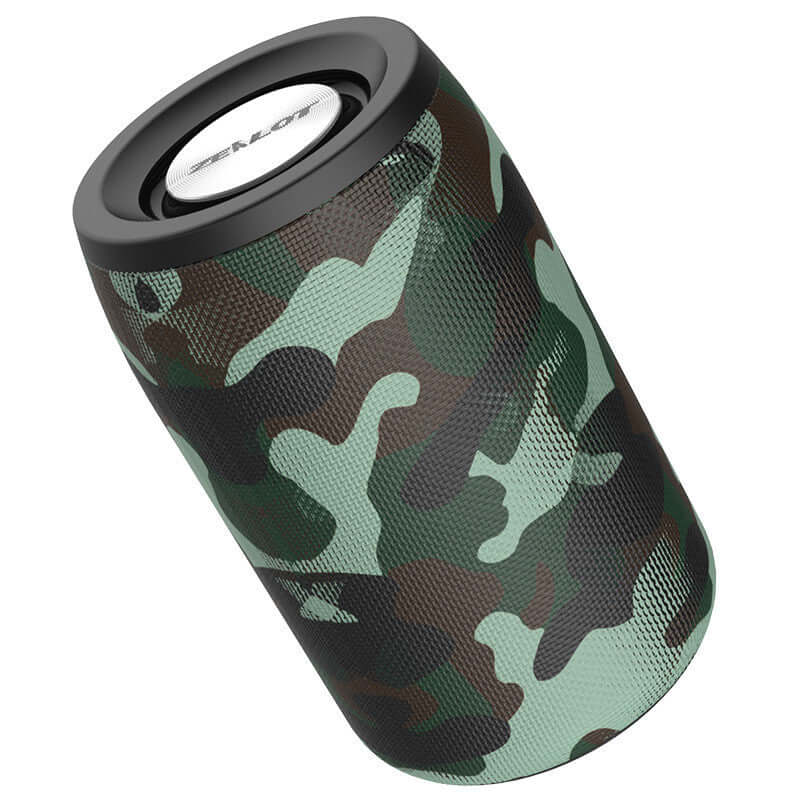 S5 Wireless Bluetooth Speaker Mini Speaker Card Subwoofer Speaker in a camouflage design.