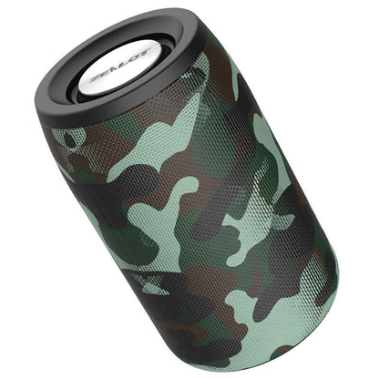 S5 Wireless Bluetooth Speaker Mini Speaker Card Subwoofer Speaker in a camouflage design.