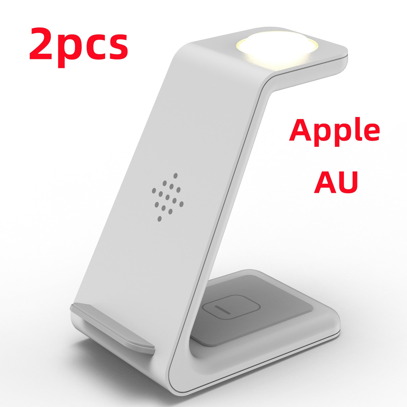 3 In 1 Fast Charging Station Wireless Charger Stand Wireless Quick Charge Dock For Phone Holder with light
