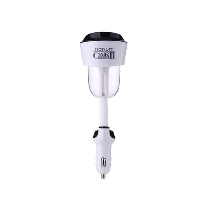 Car Aromatherapy Diffuser 50ml, compact design for vehicle power supply, mist outlet, and cartoon shape.