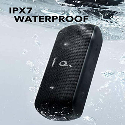 Subwoofer Bluetooth Speaker in water showcasing IPX7 waterproof feature.