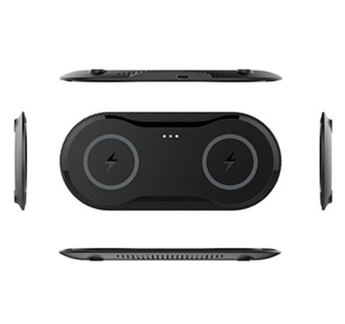 Wireless Charger featuring dual Qi fast charging pad and sleek design for simultaneous device charging.