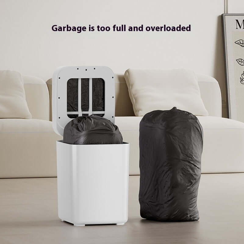 Inductive Household Automatic Sealing And Bag Change Sealing Smart Trash Can with overloaded garbage