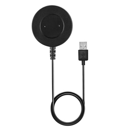 Watch Integrated Charging Cable with USB connector, black color, for convenient charging of devices.
