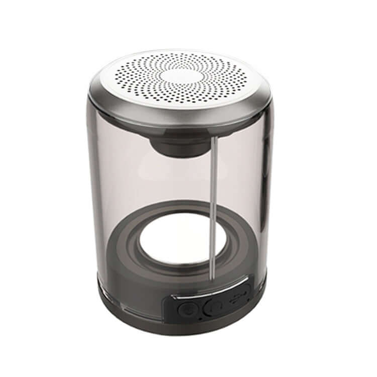 Bluetooth speaker magnetic transparent speaker with suction cup and dual-radiation basin for enhanced sound