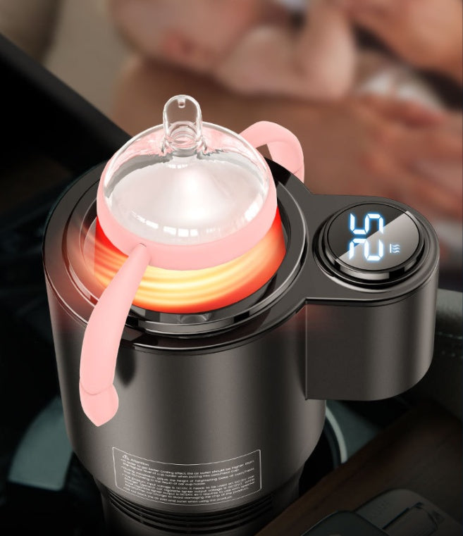 USAMS US-ZB160 Digital Display Smart Car Heating Cooling Cup Car Accessories featuring temperature display and heating function.