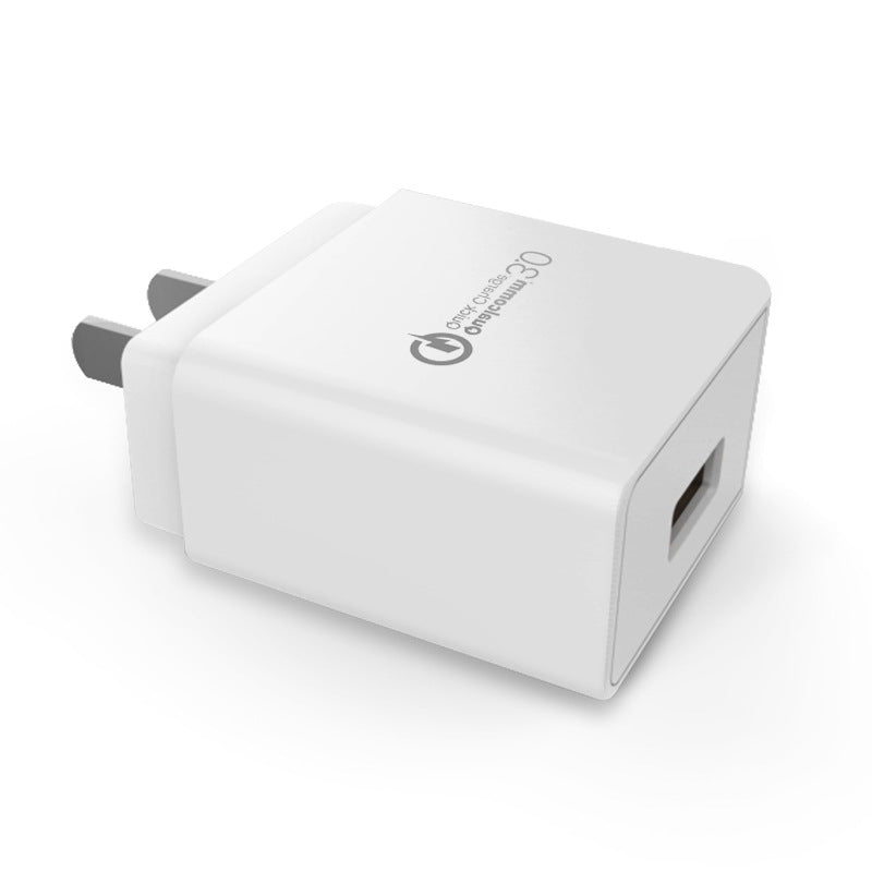 Fast charge charger, QC3.0 5V 2A US socket travel charger for mobile phones.