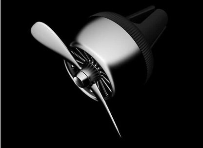Car sesame oil diffuser, round shape air freshener in silver color for car air vent decoration.