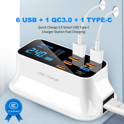 Fast charge multi-USB mobile phone, tablet charger - QC3.0 & Type-C