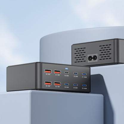 330W Super Fast Charge Porous Charger with multiple USB ports and sleek design, ideal for quick device charging.