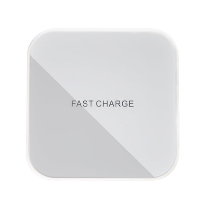 Earphone wireless charger in a square design with a fast charge label on top, efficient and stylish accessory.