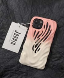 Titanium gray hollow iPhone case with unique wind hollowed-out design for stylish protection.