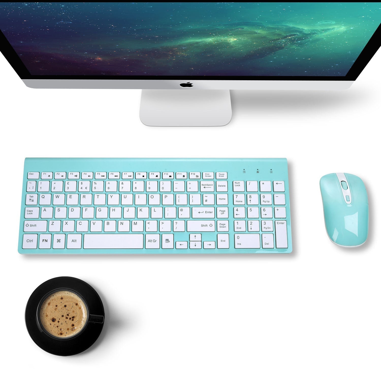 slim wireless keyboard and mouse combo
