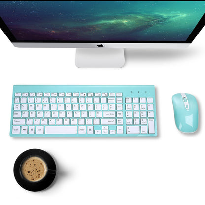 slim wireless keyboard and mouse combo