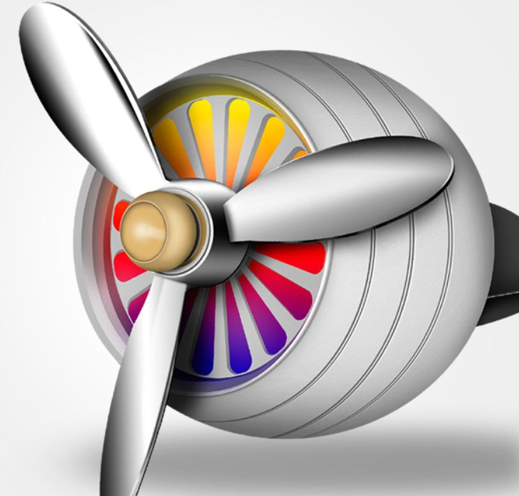 Car accessories car aromatherapy propeller design with vibrant colors and metallic finish