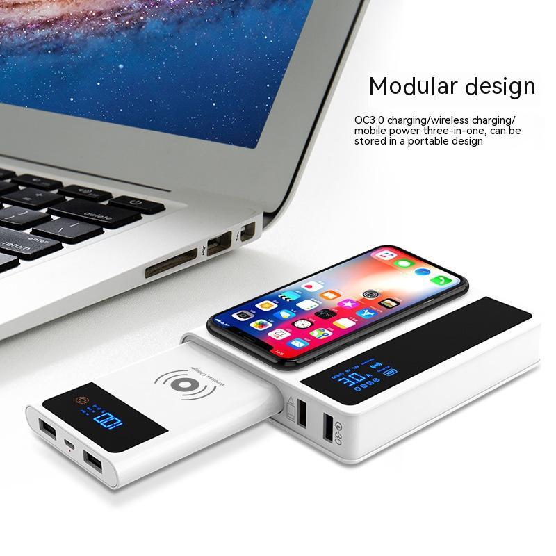 Three-in-one wireless power bank - QC30QI75 Fast Charge