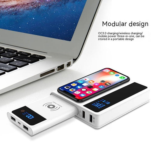 Three-in-one wireless power bank - QC30QI75 Fast Charge