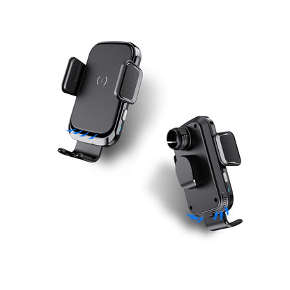 Car wireless charger with adjustable grip and USB output interface for convenience and stability.