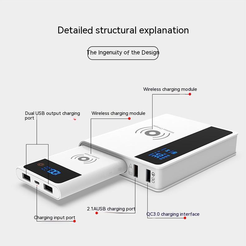 Three-in-one wireless power bank - QC30QI75 Fast Charge