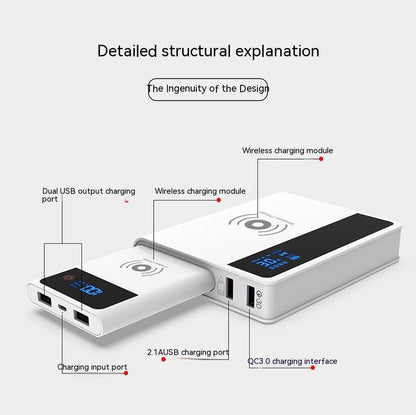 Three-in-one wireless power bank - QC30QI75 Fast Charge