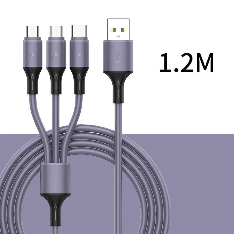 Three-in-One Fast Charging Cable