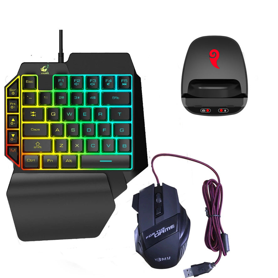 Mobile game peripherals Android plug-in Bluetooth gaming keyboard and mouse setup