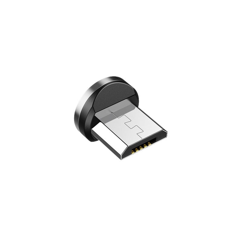 Magnetic charging cable connector with strong magnetic attraction and rotating design for easy use.
