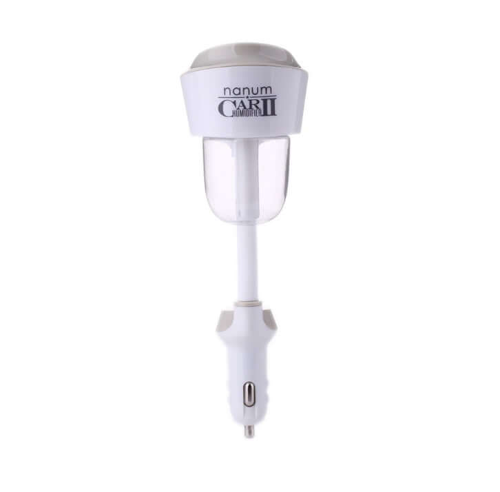 Car Aromatherapy Diffuser 50ml designed for vehicle power supply with mist discharge feature.