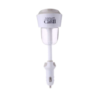Car Aromatherapy Diffuser 50ml designed for vehicle power supply with mist discharge feature.