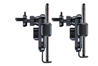 Car wireless charger mounted securely with adjustable features for easy use in vehicles.