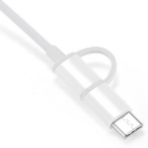 Micro Usb Cable White Charging Cable close-up view showing the USB connector and cable design.