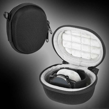 Compact smart sports watch storage bag with durable, water-resistant exterior and plush interior lining for protection and organization.