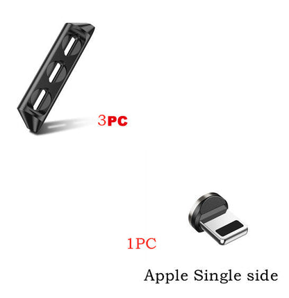 Magnetic charging cable components including 3PC magnetic head and 1PC Apple single side.