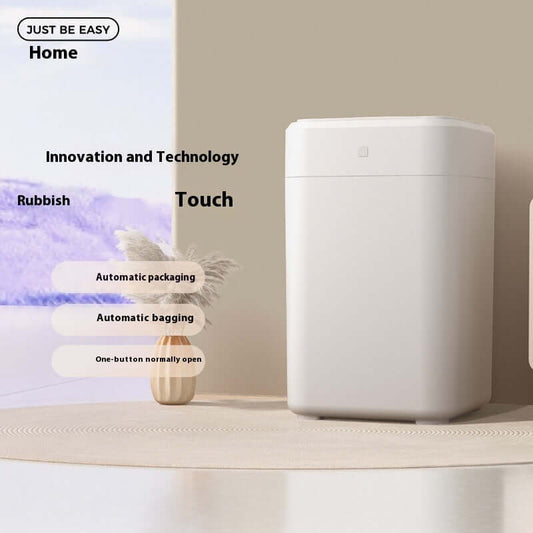 Inductive Household Automatic Sealing And Bag Change Sealing Smart Trash Can in a modern setting, showcasing its innovative design.